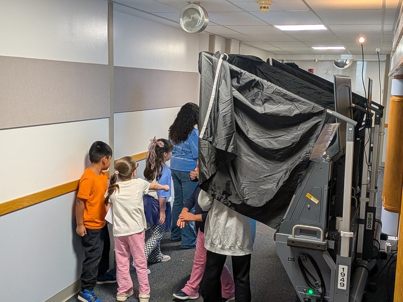 Students at the voting booth