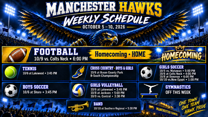 Athletics schedule for week of 10/5