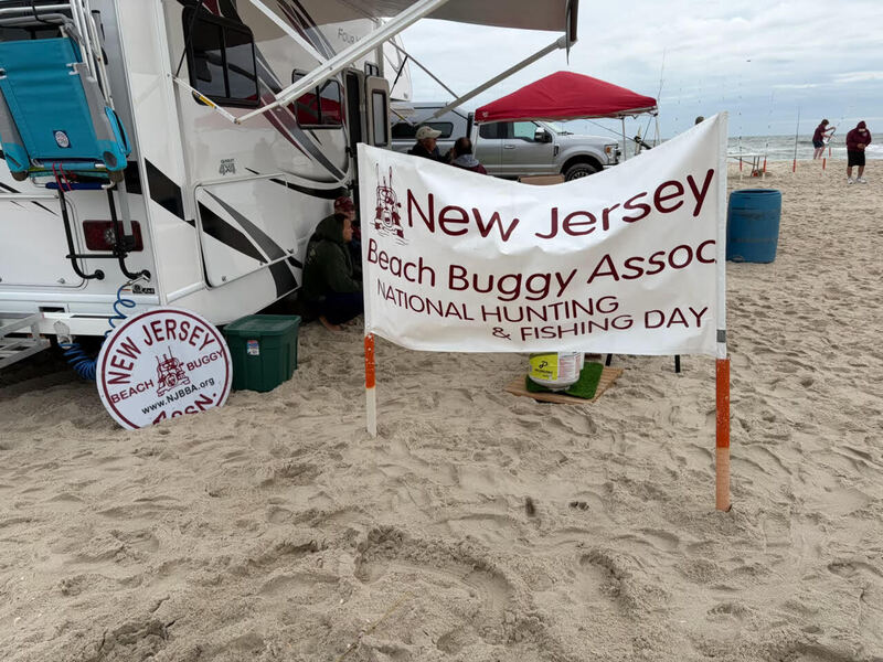 A welcome banner for the National Hunting and Fishing Day event