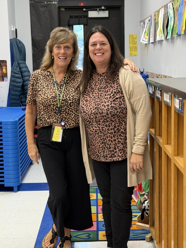 Teachers dress in animal print for Monday's spirit day, part of the Week of Respect