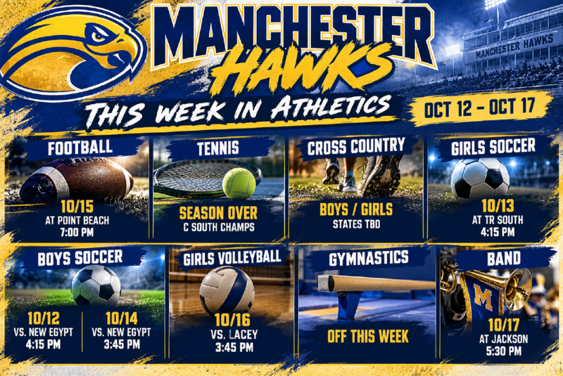 Athletic schedule for MTHS week of 10/12
