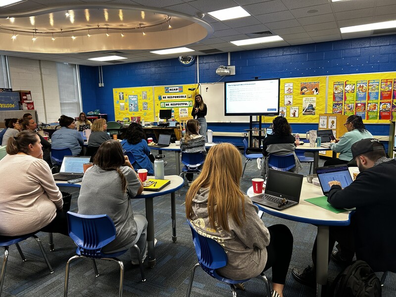 WES staff at professional development meeting