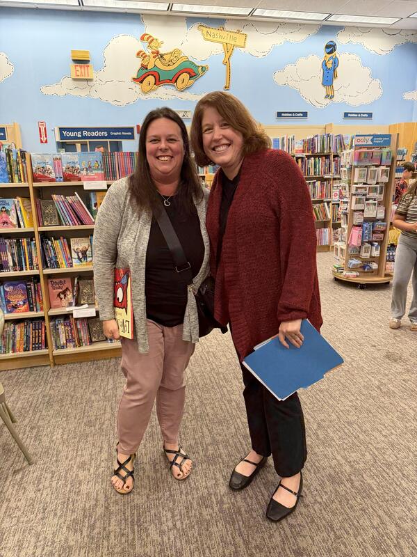 Staff and students at MTES Barnes & Noble Family Night