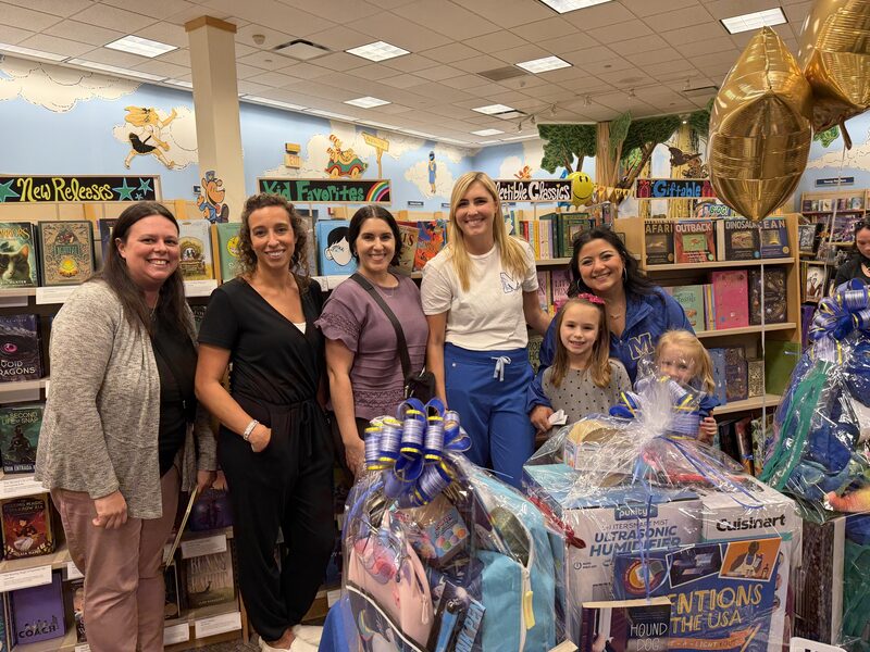 Staff and students at MTES Barnes & Noble Family Night