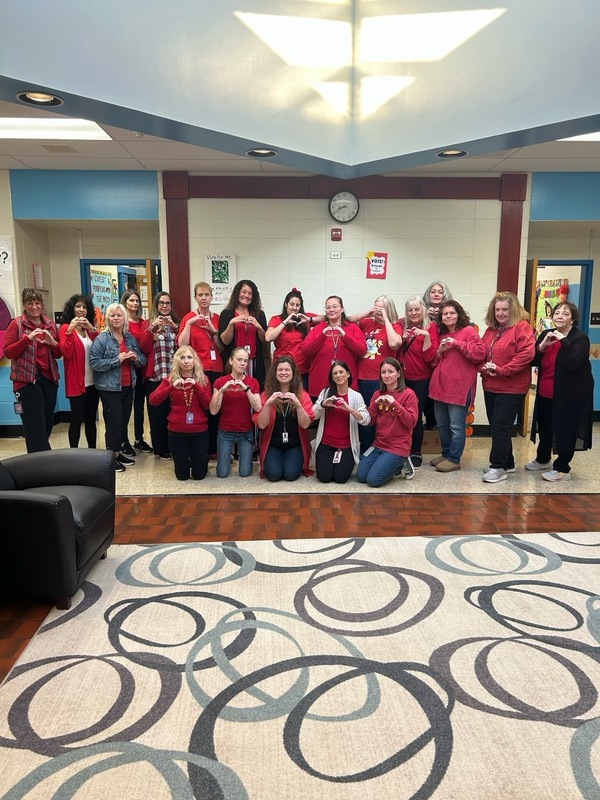 RDS staff wearing red