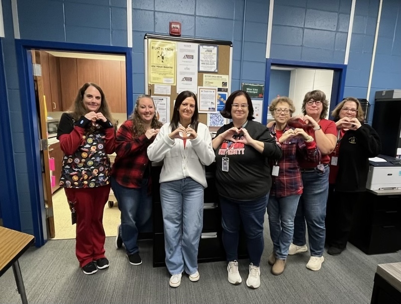 MTSD staff wearing red