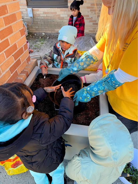 RES PRESCHOOL STUDENTS PLANT MUMS