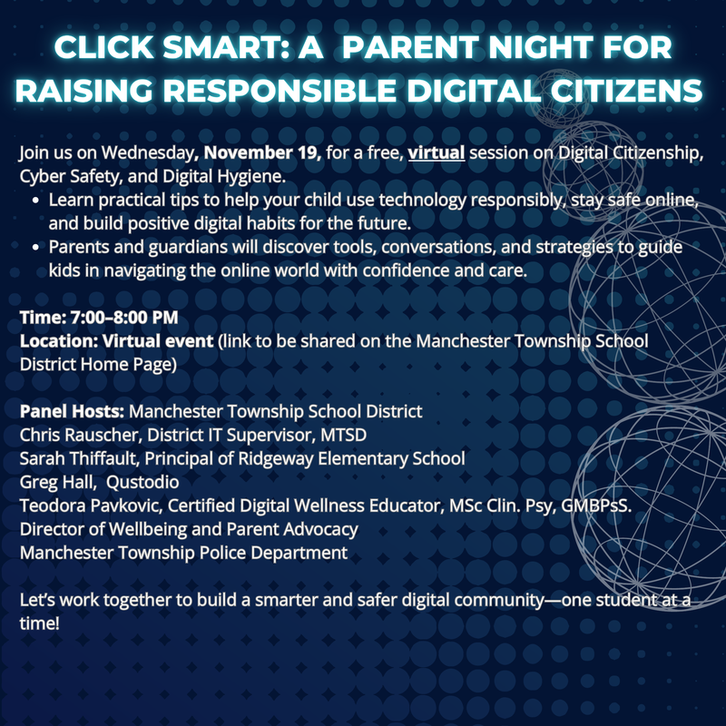 Click Smart A parent night for digital citizens Wednesday, November 19 7pm