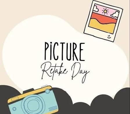 Picture Retake Day with picture of camera and phtograph
