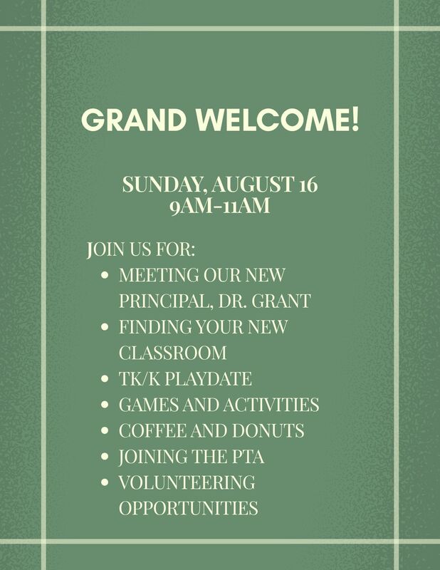Grand Welcome flyer