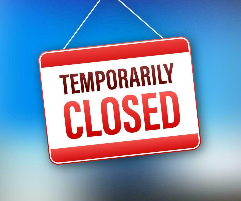 Temporarily Closed Sign