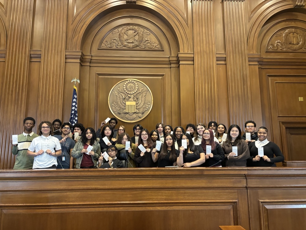 Students participating in Hands-On Civics