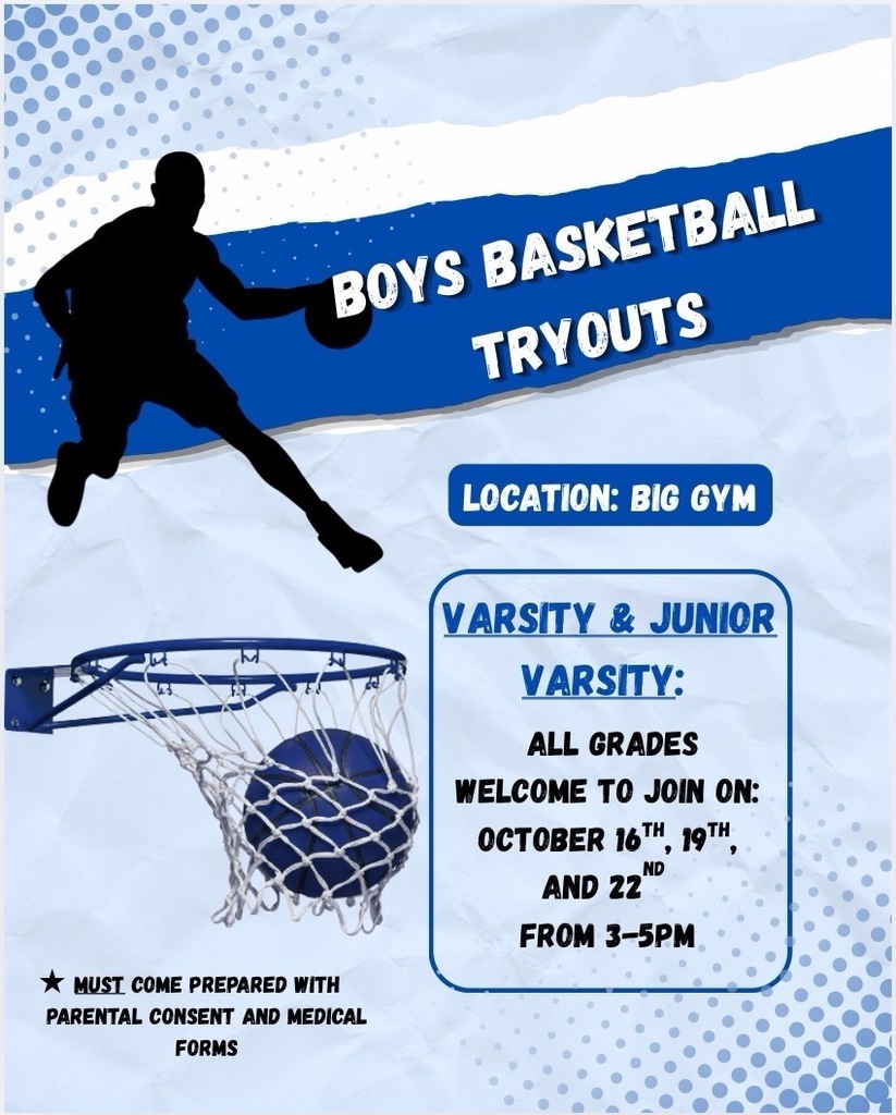 Boys JV & Varsity Basketball tryouts