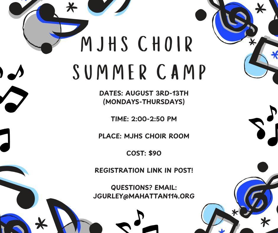 MJHS Summer Choir Camp