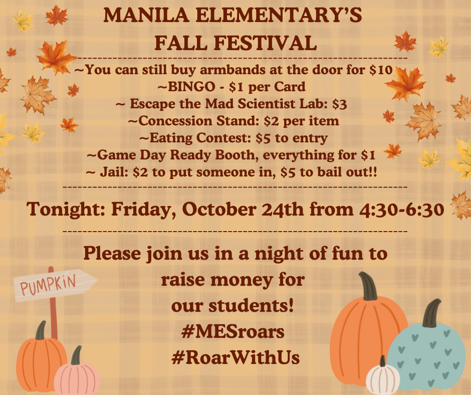 Cream colored plaid background with fall pumpkins at bottom and fall leaves at the top.