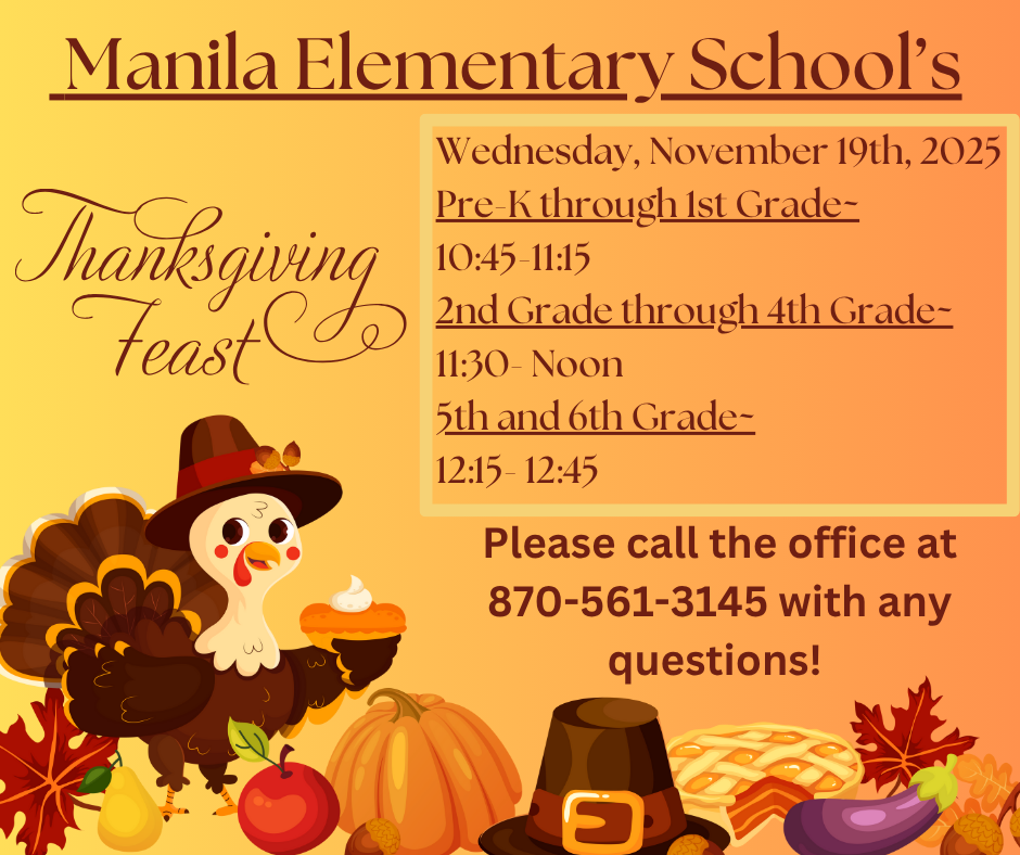 orange background with turkey and thanksgiving fixings.