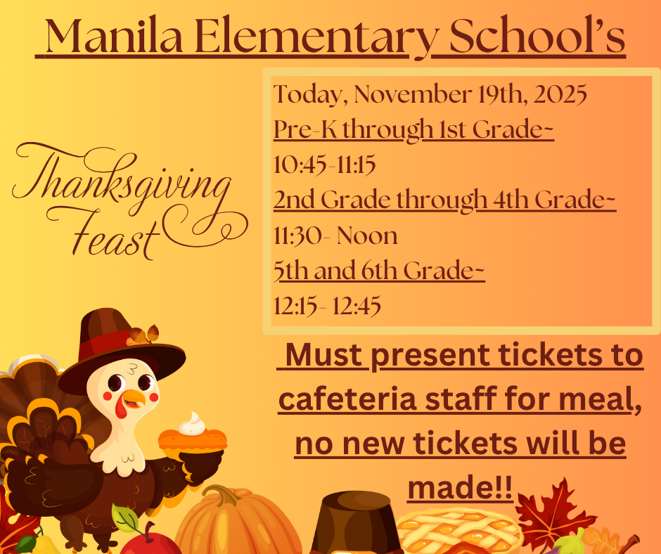 orange background with turkey and thanksgiving fixings. 