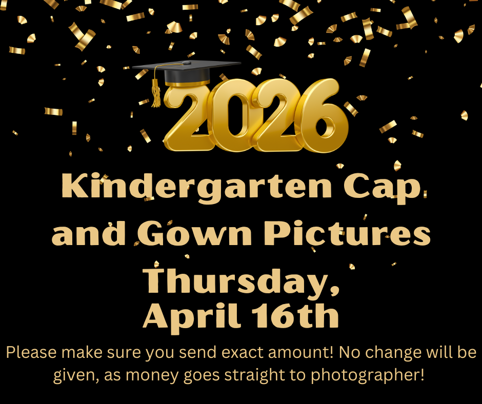 Black background with gold confetti, gold lettering and gold graduating class year with cap. 