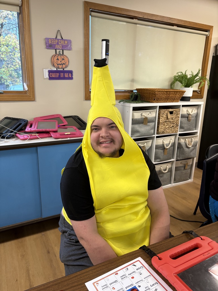 Student dressed up for halloween