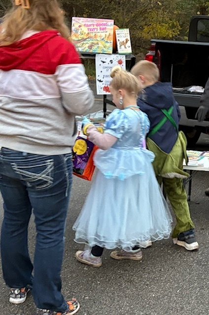 Picking out the perfect book.