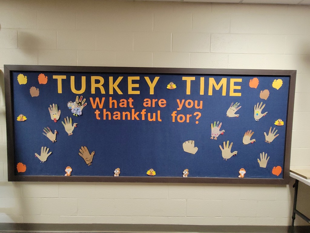 bulletin board with turkey