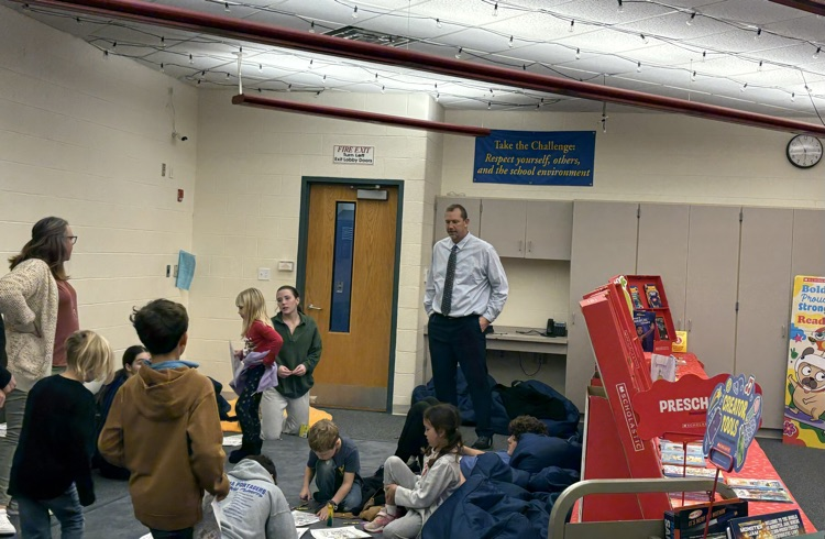 Mr. Huntington and students 