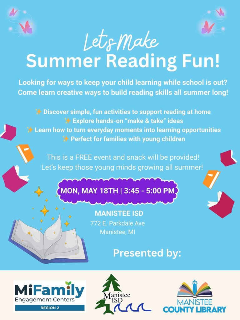 Flyer for Summer Reading Fun event 