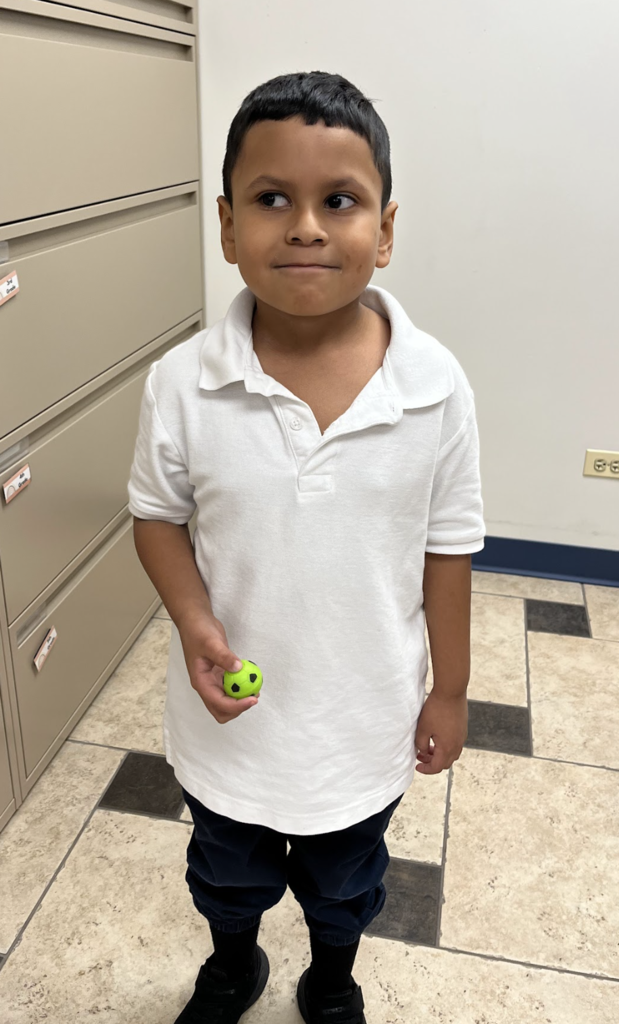 A student who won our Spartan Raffle last week!