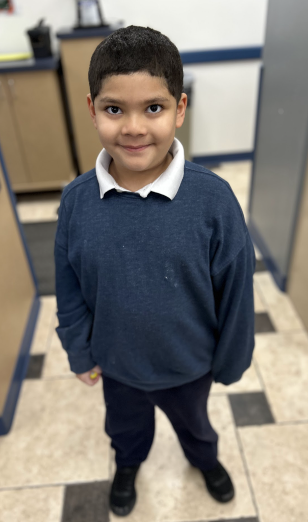 A student who won our Spartan Raffle last week!