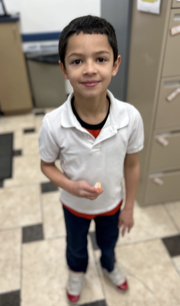 A student who won our Spartan Raffle last week!