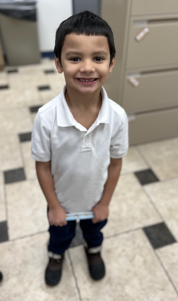 A student who won our Spartan Raffle last week!