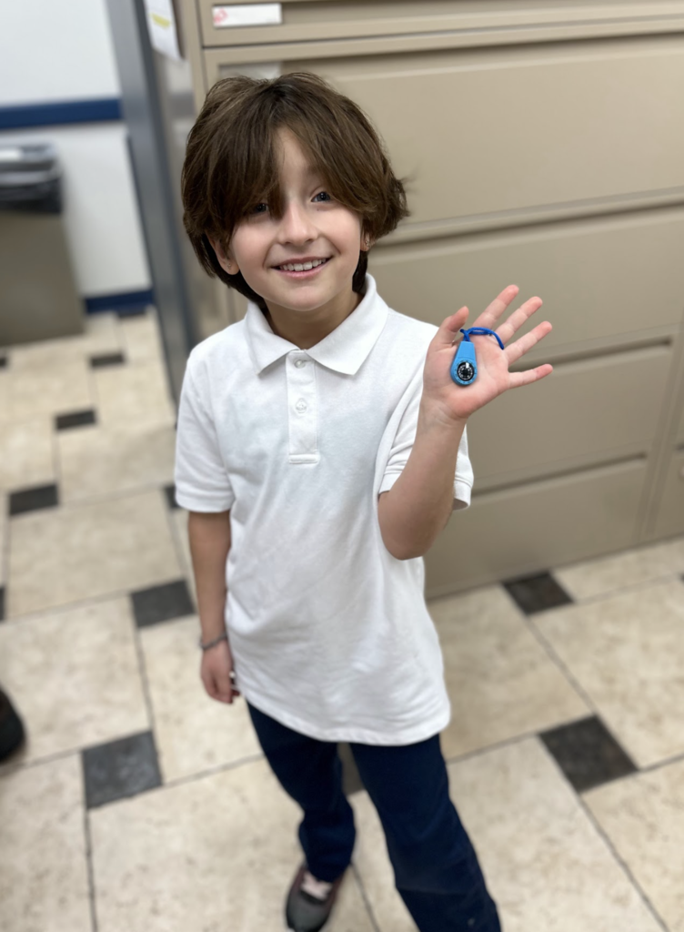 A student who won our Spartan Raffle last week!