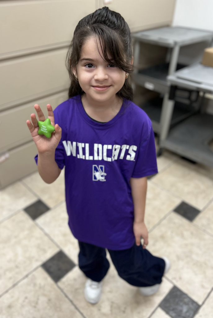 A student who won our Spartan Raffle last week!