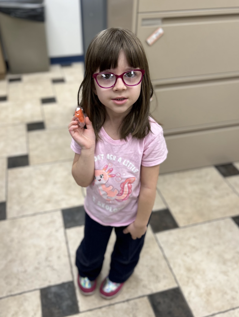 A student who won our Spartan Raffle last week!