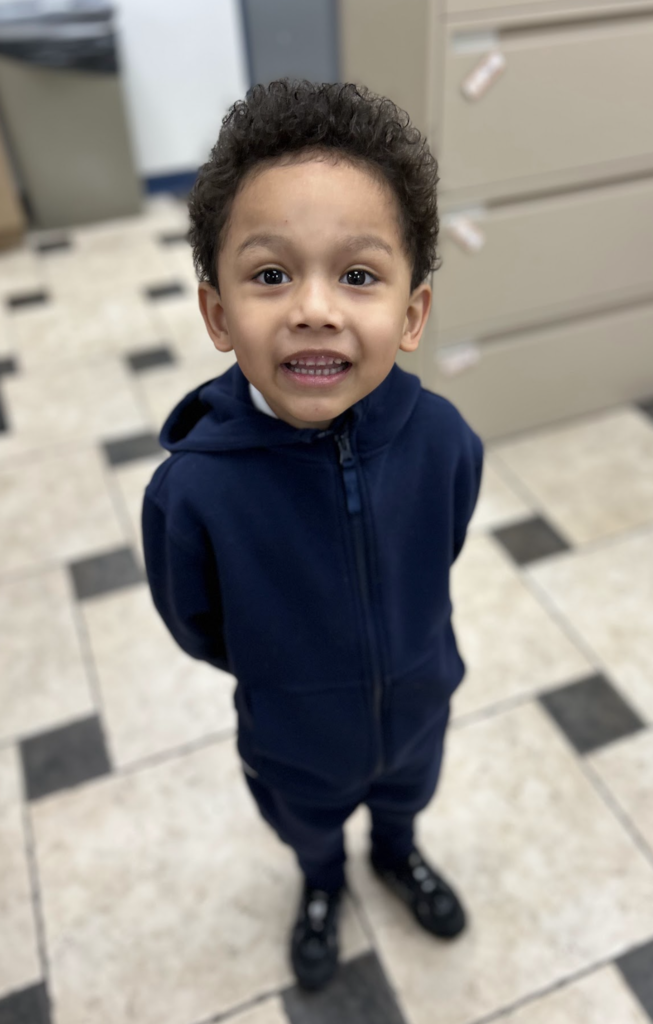 A student who won our Spartan Raffle last week!