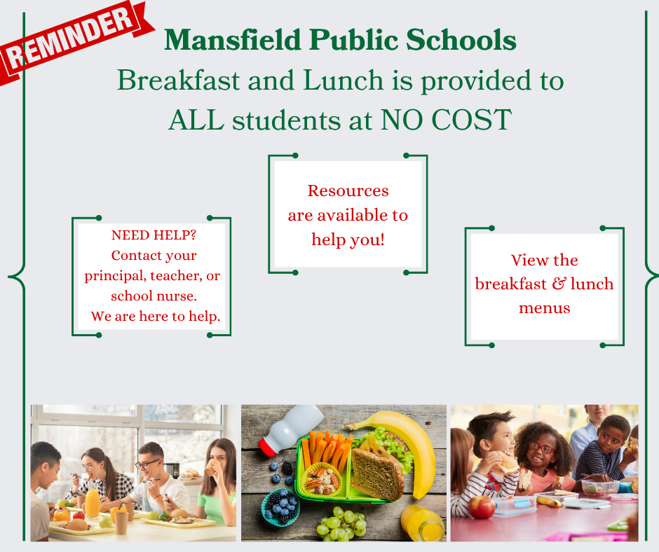 food resources for students and families graphic