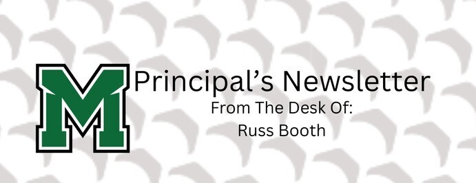 Mansfield High School logo and  Principals Newsletter Title