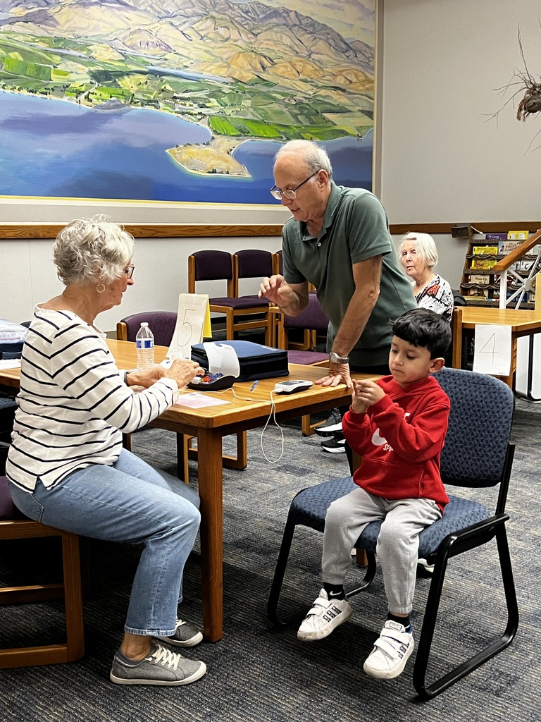Boy getting a hearing test.