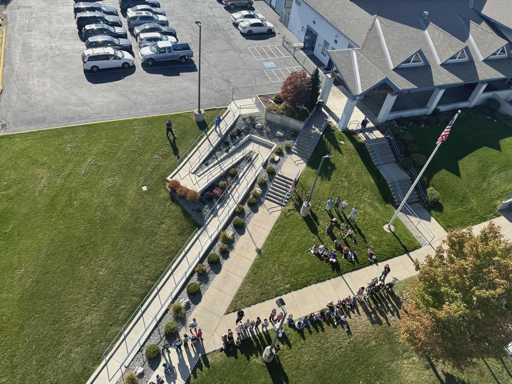 View from the ladder truck bucket.