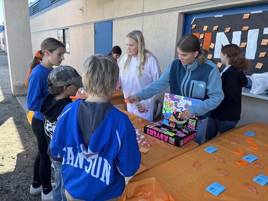 Handing out Hope Squad swag.