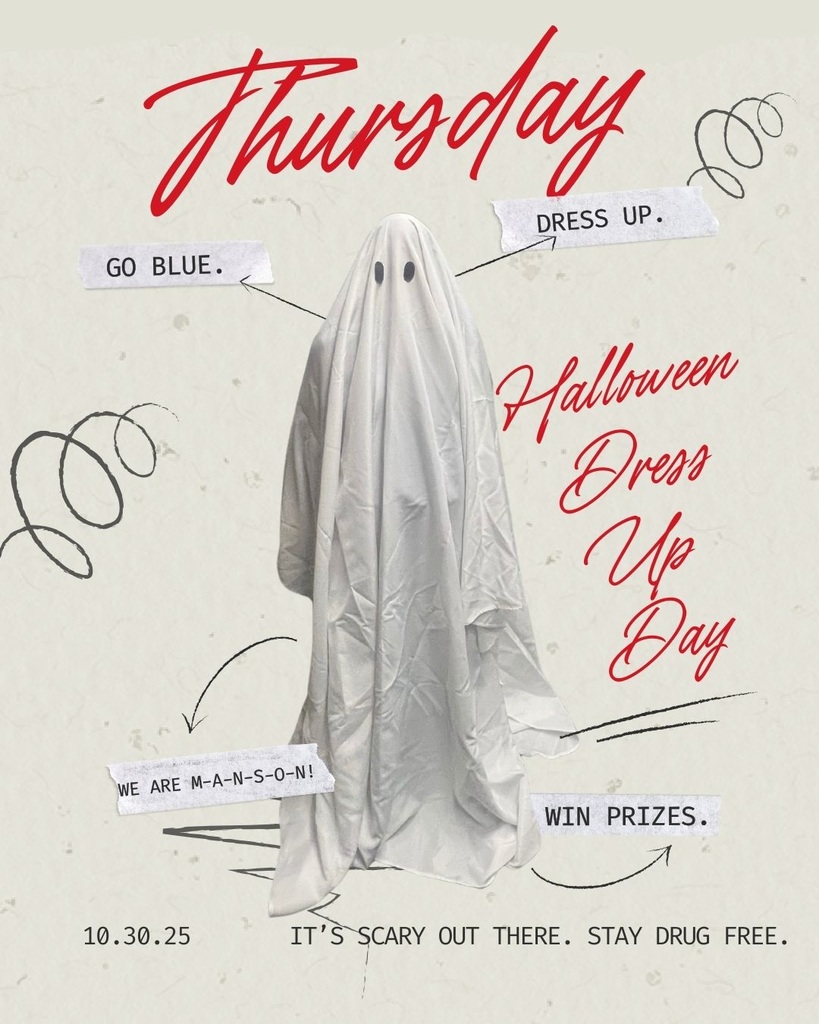 Thursday is Halloween Dress Up day.