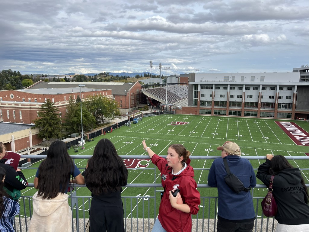 Manson students overlook WSU's football field.