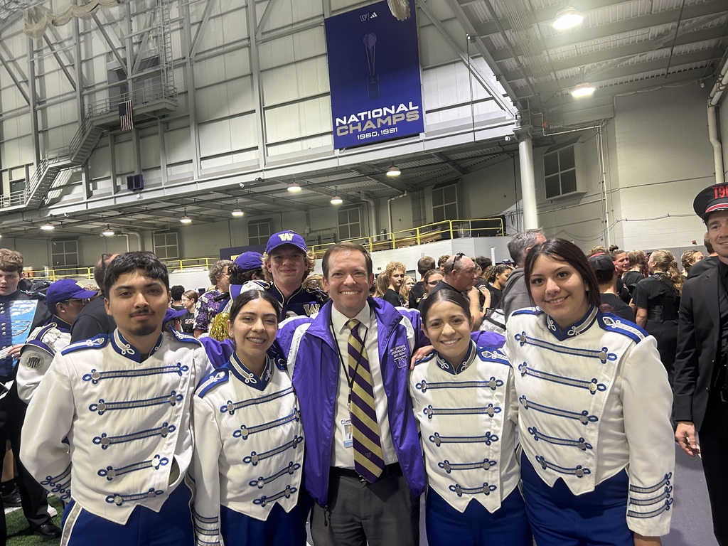 Manson High School Band with director Matt Brown.