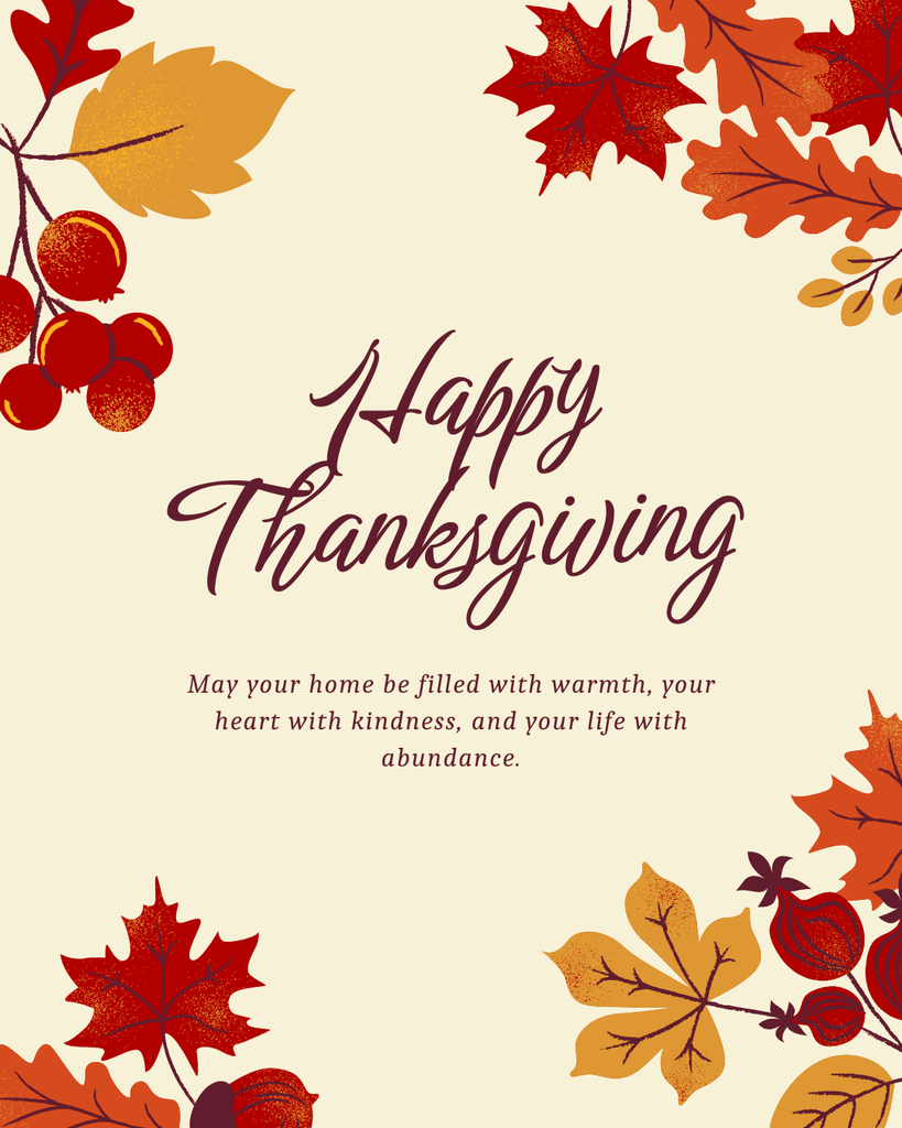 Happy Thanksgiving message to our community.