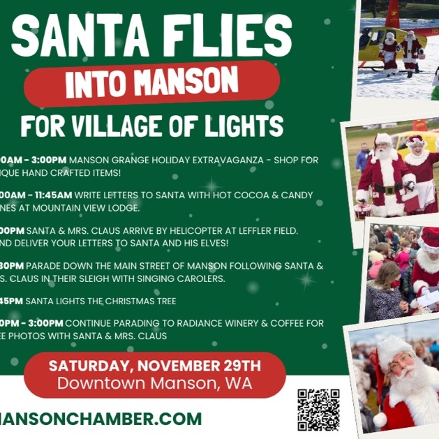 See Santa’s arrival in Manson!  