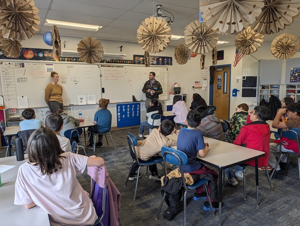 Students learn about the electrical currents of the heart.