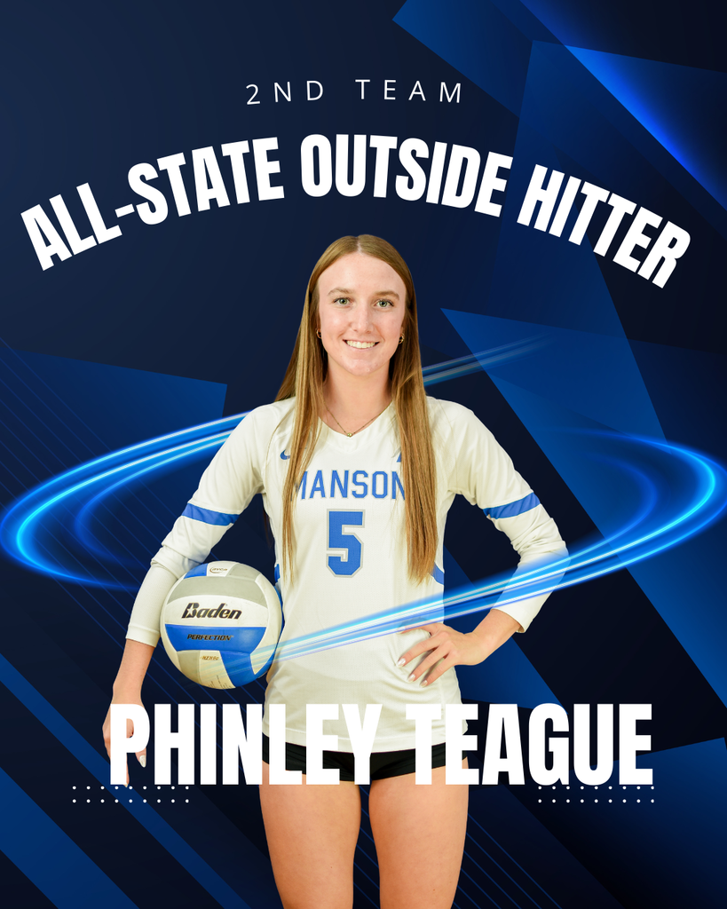 Phinley Teague second team all state outside hitter.