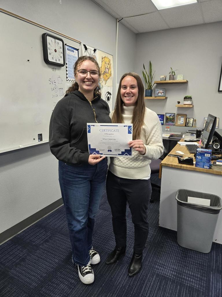 Mrs. Sorenson receives her G3 award.