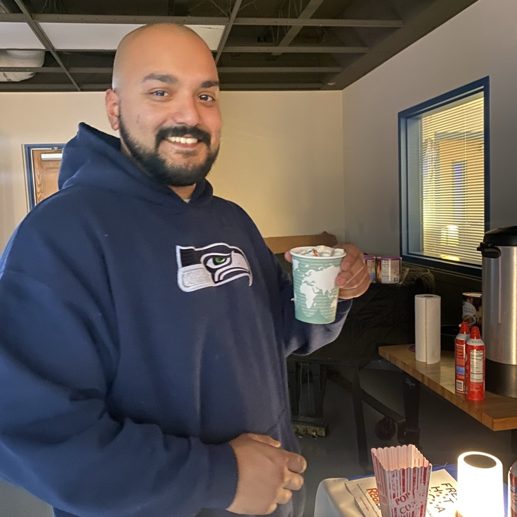 Man with hot chocolate  