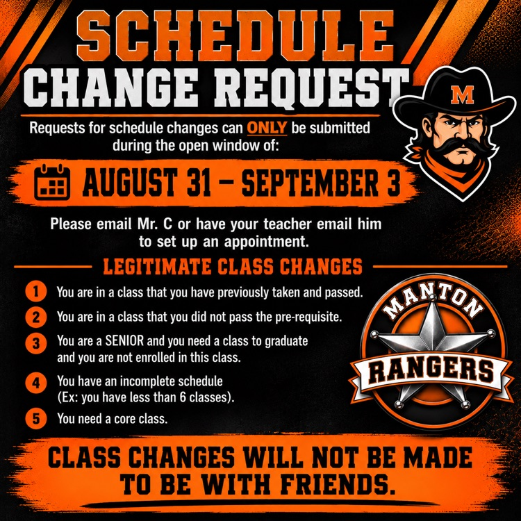 Schedule changes